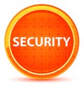 Security Natural Orange Round Button Royalty Free Stock Photo