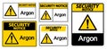 Security Notice Argon Symbol Sign Isolate On White Background,Vector Illustration EPS.10