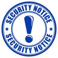 Security notice sign