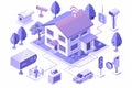 Security operations in urban environments utilize networked CCTV cameras and smart home technologies for safety.