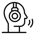 Security operator icon, outline style