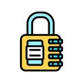 security padlock color icon vector illustration Royalty Free Stock Photo