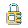 security padlock color icon vector illustration Royalty Free Stock Photo