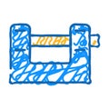 security padlock icon doodle illustration Royalty Free Stock Photo
