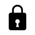 Security padlock icon, Closed lock vector icon.