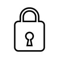Security padlock icon, Closed lock vector icon. Royalty Free Stock Photo