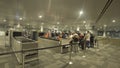 Security and passport control in airport in Doha, Qatar