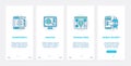 Security, personal access technology UX, UI onboarding mobile app page screen set