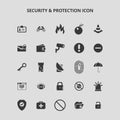 Security and Protection Icons Royalty Free Stock Photo