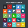 Security and Protection Icons Royalty Free Stock Photo