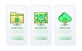 Security and protection thin line icons: secure folder,private cloud, data protection. Vector illustration Royalty Free Stock Photo