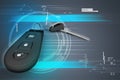 Security remote control for your car Royalty Free Stock Photo