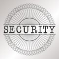 Security Rossette Stamp. Digital Seal Vector Design Icon. Royalty Free Stock Photo