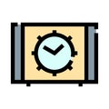 Security safe box with clock showing protection Royalty Free Stock Photo