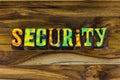 Security safety protection privacy confidential secure access letterpress
