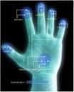Security Scan of Hand Royalty Free Stock Photo