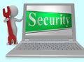 Security Secure Represents Protect Encrypt And Protected 3d Rendering