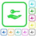 Security service vivid colored flat icons