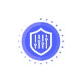 security settings vector icon with a shield