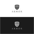 Security Shield / Armor with Initial letter AA logo design