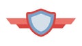 Security Shield Blue Border Vector Icon, vector design Generative AI Royalty Free Stock Photo