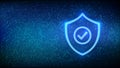 Security shield. Cyber security. Protection shield with Check mark icon. Cyber data protection. Information privacy idea. Circuit