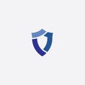 security shield icon vector blue logo Royalty Free Stock Photo