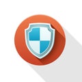 Security shield icon. Royalty Free Stock Photo