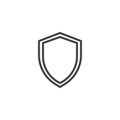 Security shield line icon