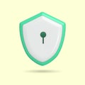 Security shield logo 3d icon