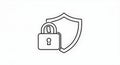 Security Shield and Padlock Icon Royalty Free Stock Photo