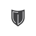 Security Shield protection vector icon Royalty Free Stock Photo
