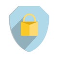 Security shield or virus shield lock icon for apps and websites Royalty Free Stock Photo