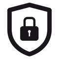 Security Shield Or Virus Shield Lock Icon For Apps And Websites - Isolated On White Royalty Free Stock Photo