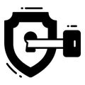security shielded, Protection and security vector icons set cyber computer network business data technology