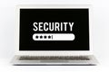 Security sign log. Secret password. Laptop concept. Royalty Free Stock Photo