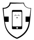 A security smart phone icon