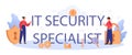 IT security specialist typographic header. Idea of digital data protection Royalty Free Stock Photo
