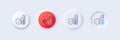 Security statistics line icon. Cyber defence sign. Line icons. Vector