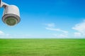 Security surveillance camera or cctv in park Royalty Free Stock Photo