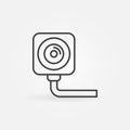 Security surveillance camera icon. Vector CCTV sign Royalty Free Stock Photo