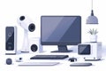 Security system integrates camera monitoring with smart alerts for breach and network defense, ensuring privacy and depth of field