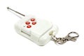 Security system remote control with extended antenna on a white Royalty Free Stock Photo