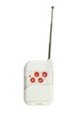 Security system remote control with telescopic antenna isolated on a white background