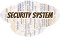 Security System typography vector word cloud Royalty Free Stock Photo