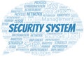 Security System typography vector word cloud. Royalty Free Stock Photo