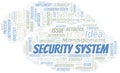 Security System typography vector word cloud. Royalty Free Stock Photo
