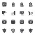 Security system vector icons set Royalty Free Stock Photo