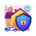 Security systems design abstract concept vector illustration.