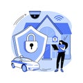 Security systems design abstract concept vector illustration.